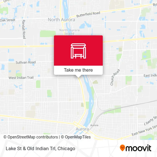 Lake St & Old Indian Trl map