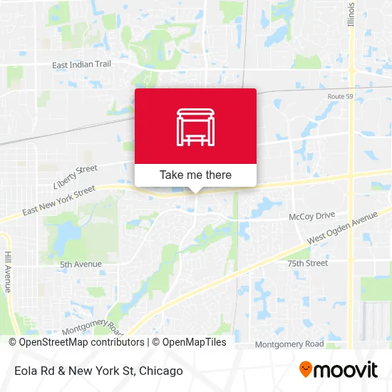 Eola Rd & New York St map