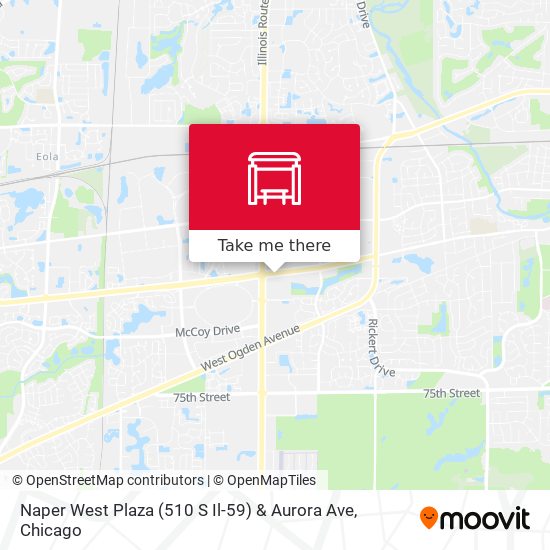 Naper West Plaza (510 S Il-59) & Aurora Ave map