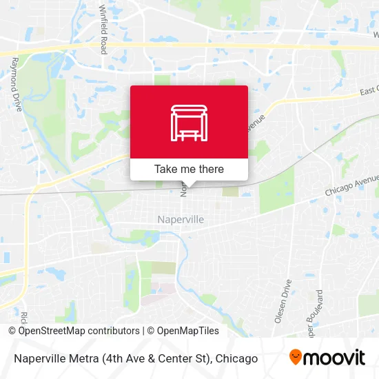 Naperville Metra (4th Ave & Center St) map