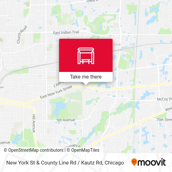 New York St & County Line Rd / Kautz Rd map