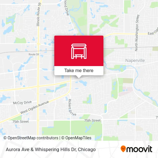 Aurora Ave & Whispering Hills Dr map