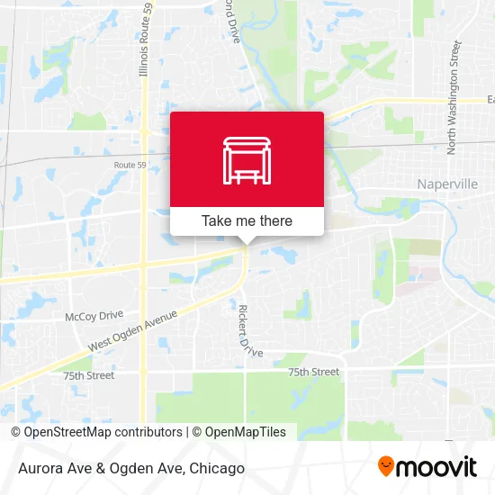 Aurora Ave & Ogden Ave map