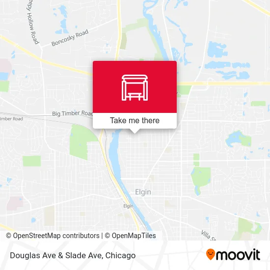 Douglas Ave & Slade Ave map