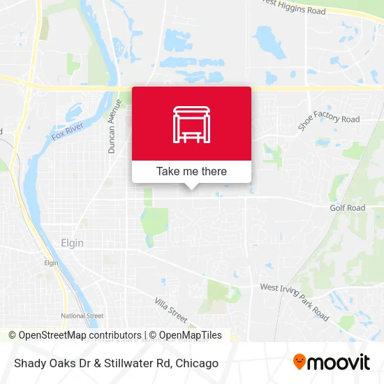 Shady Oaks Dr & Stillwater Rd map