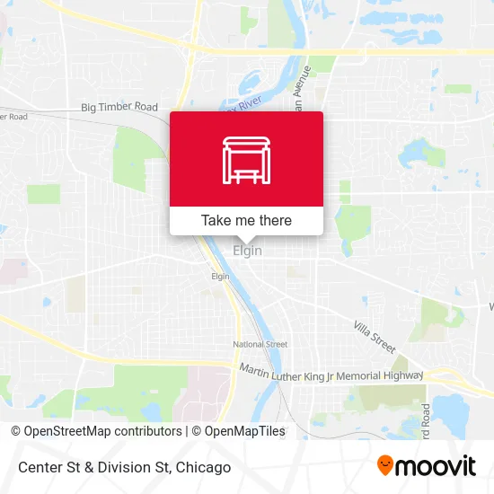 Center St & Division St map