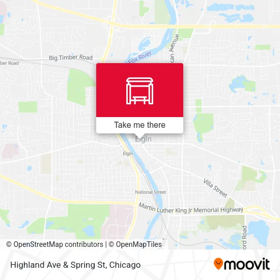 Highland Ave & Spring St map