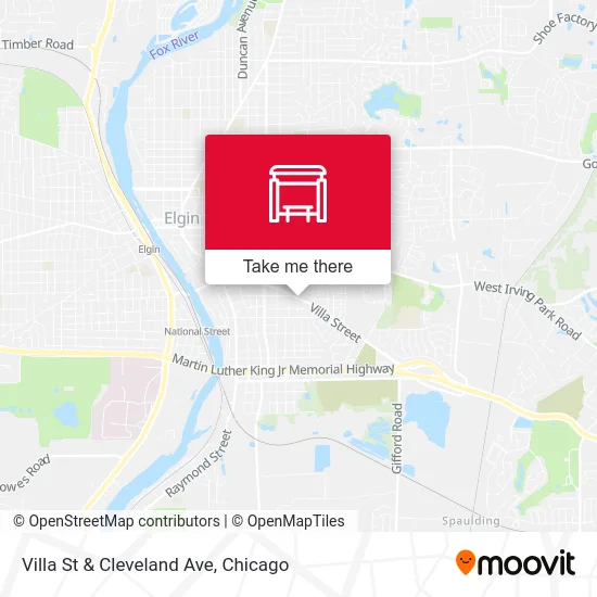 Villa St & Cleveland Ave map