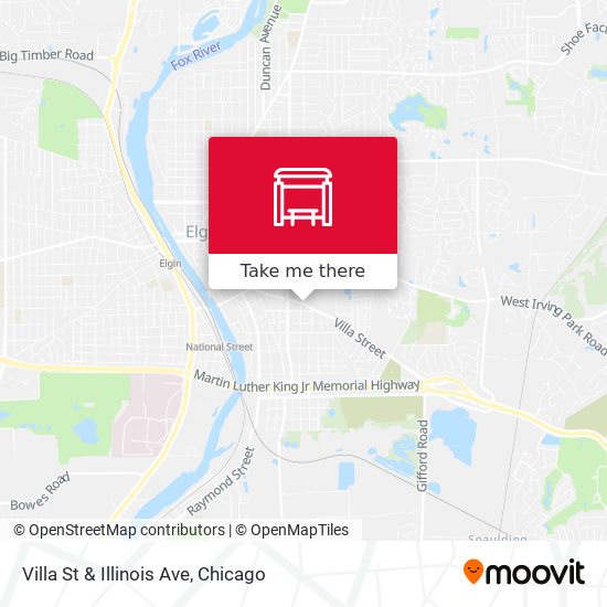 Villa St & Illinois Ave map
