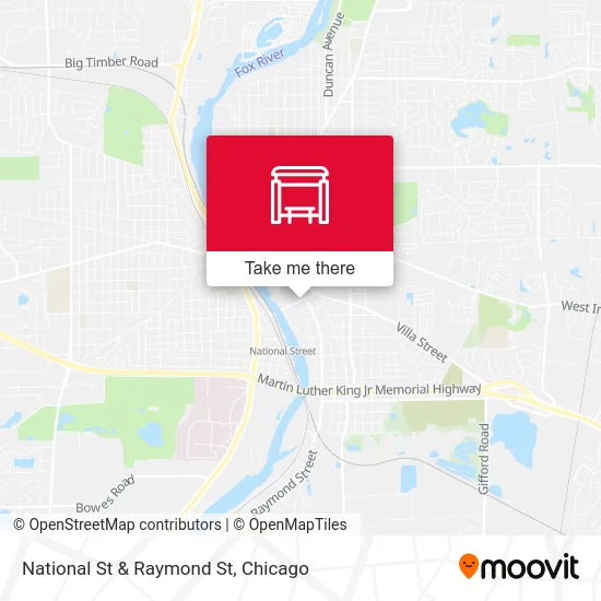 National St & Raymond St map