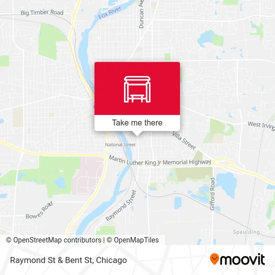 Raymond St & Bent St map