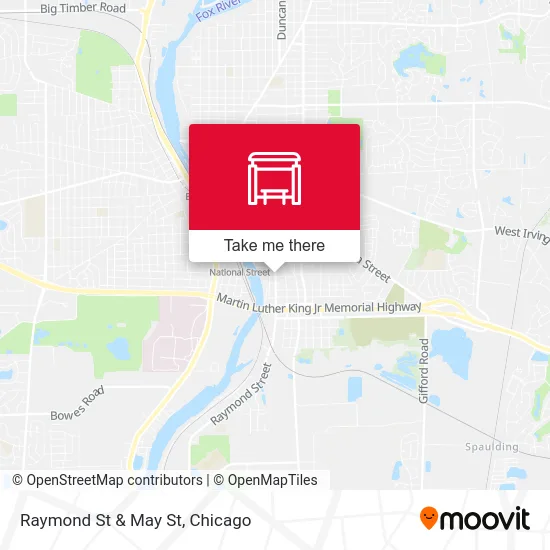 Raymond St & May St map