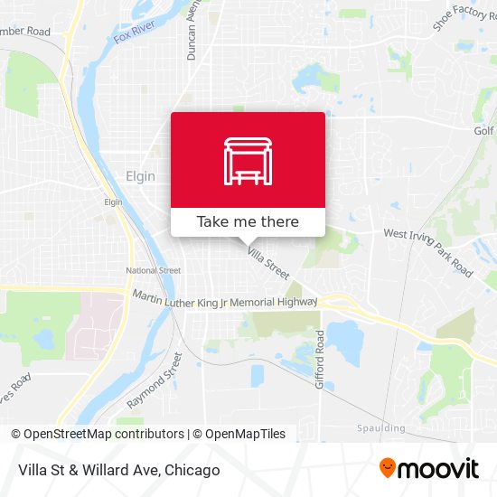 Villa St & Willard Ave map