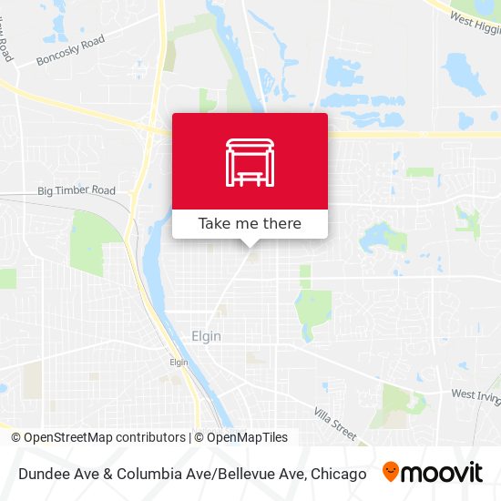 Mapa de Dundee Ave & Columbia Ave / Bellevue Ave