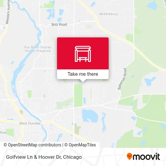 Golfview Ln & Hoover Dr map