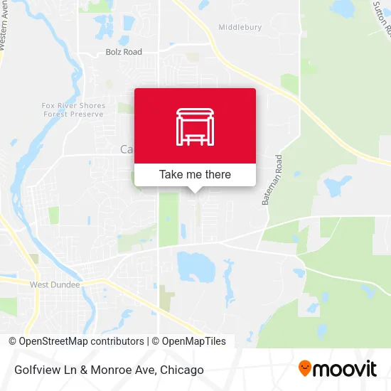 Golfview Ln & Monroe Ave map