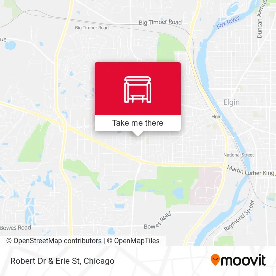 Robert Dr & Erie St map