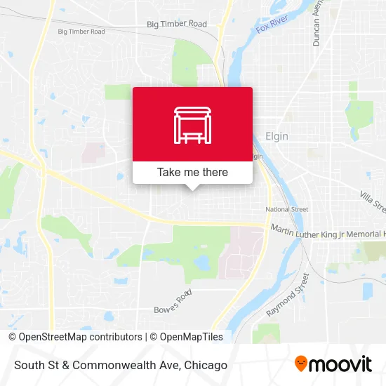 South St & Commonwealth Ave map