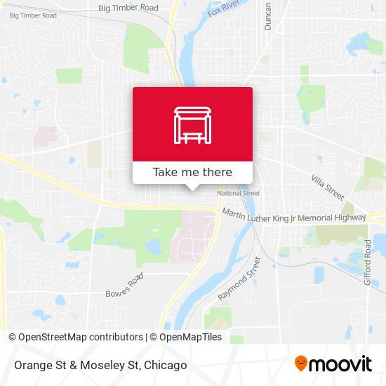 Orange St & Moseley St map