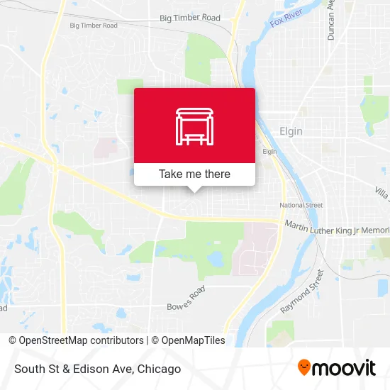 South St & Edison Ave map