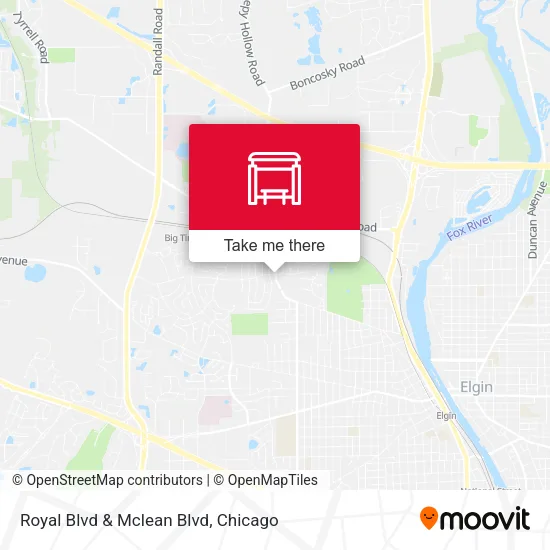 Royal Blvd & Mclean Blvd map