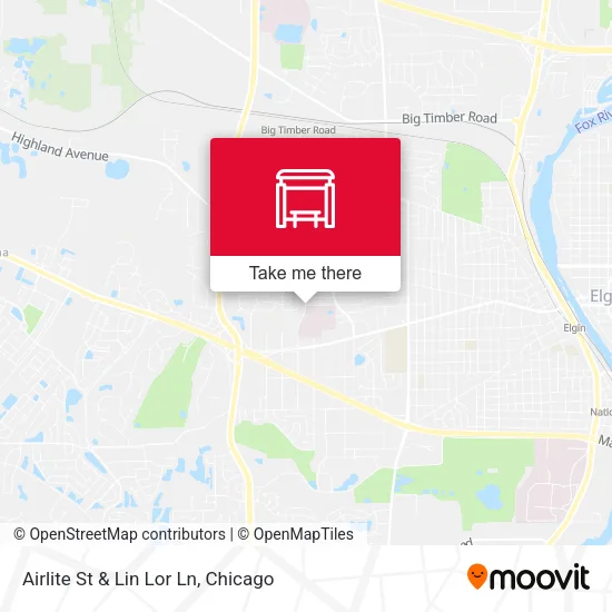 Airlite St & Lin Lor Ln map