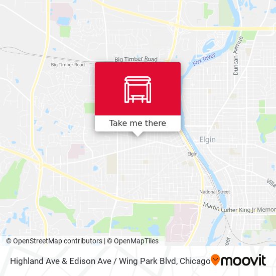 Mapa de Highland Ave & Edison Ave / Wing Park Blvd