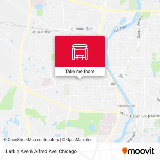 Larkin Ave & Alfred Ave map