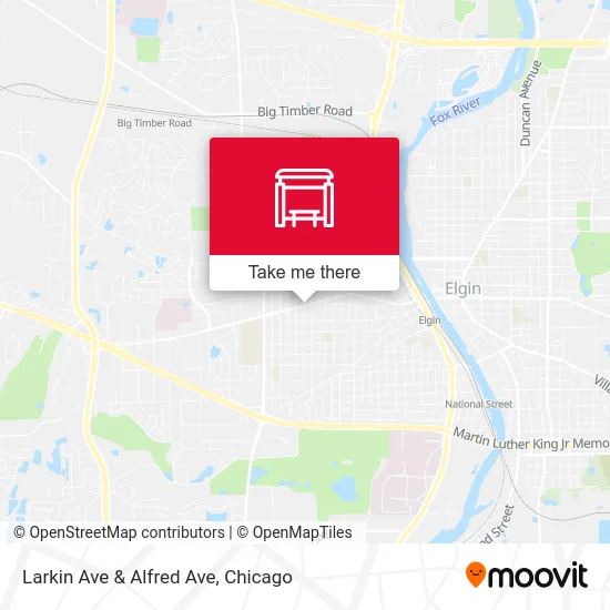 Larkin Ave & Alfred Ave map