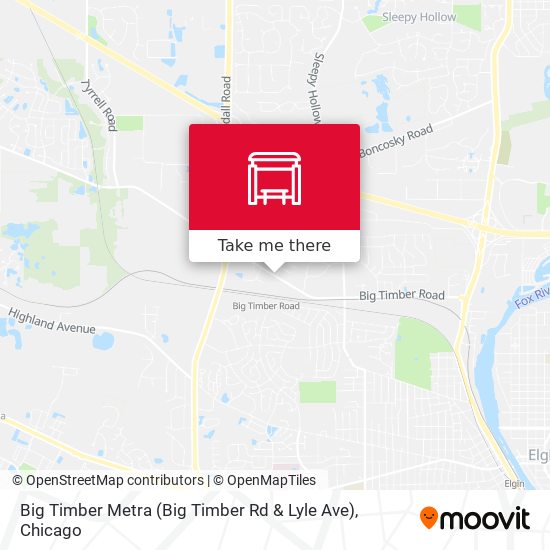 Mapa de Big Timber Metra (Big Timber Rd & Lyle Ave)