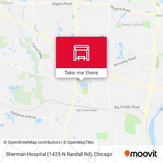 Mapa de Sherman Hospital (1425 N Randall Rd)