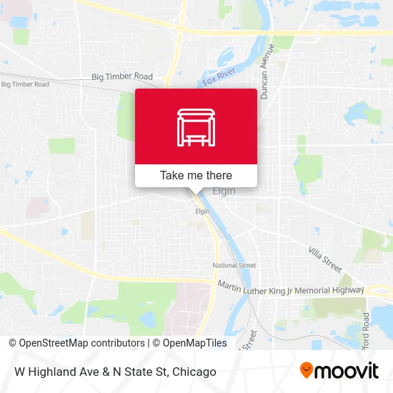 W Highland Ave & N State St map