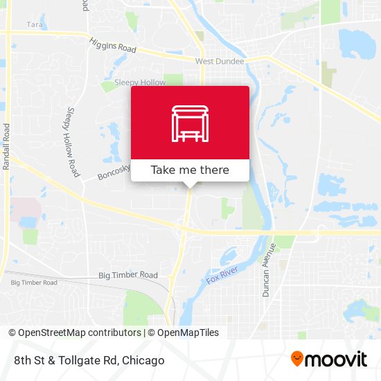 8th St & Tollgate Rd map