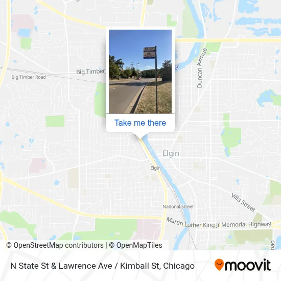 N State St & Lawrence Ave / Kimball St map