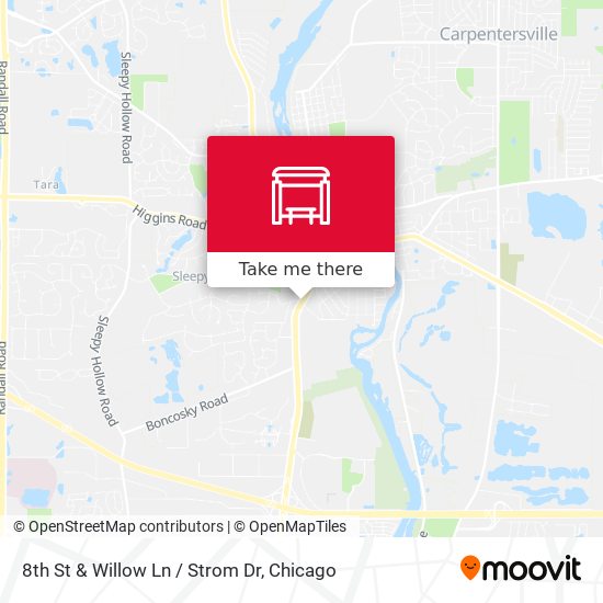 8th St & Willow Ln / Strom Dr map