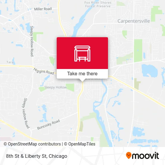 8th St & Liberty St map