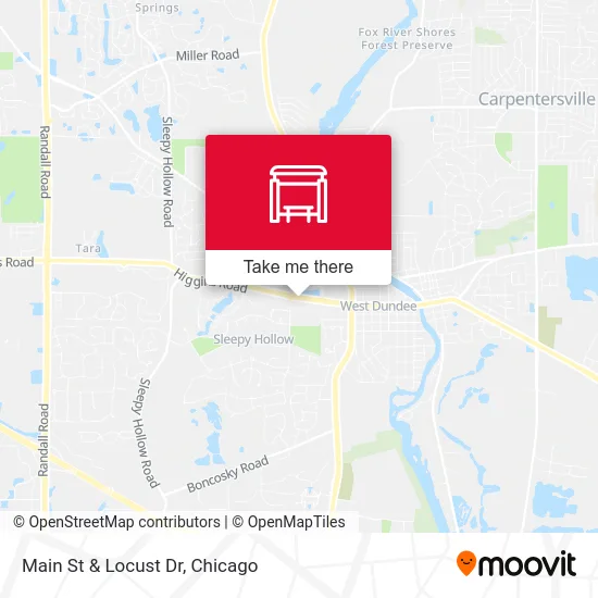 Main St & Locust Dr map