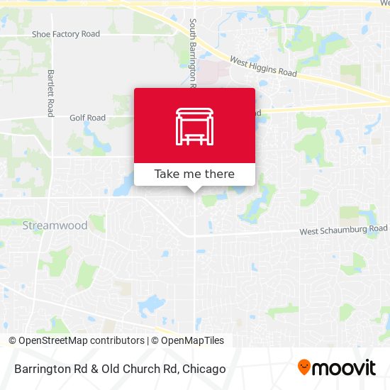 Barrington Rd & Old Church Rd map