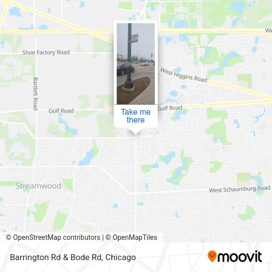 Barrington Rd & Bode Rd map