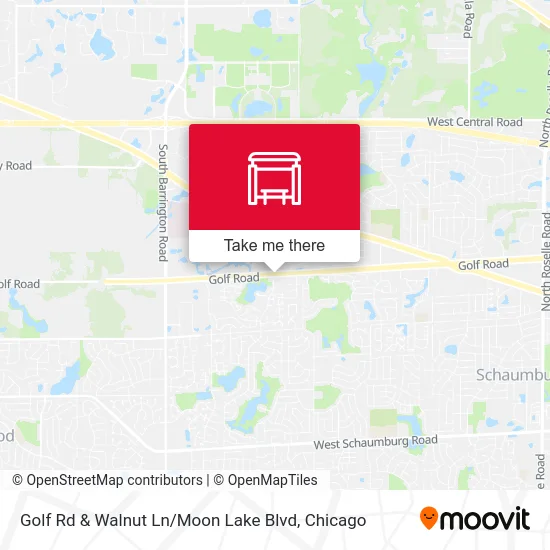 Golf Rd & Walnut Ln / Moon Lake Blvd map