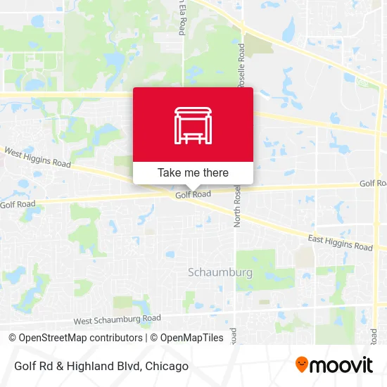 Golf Rd & Highland Blvd map
