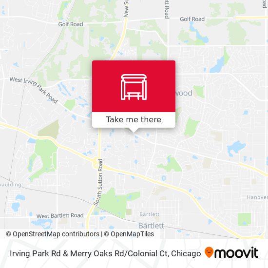 Mapa de Irving Park Rd & Merry Oaks Rd / Colonial Ct