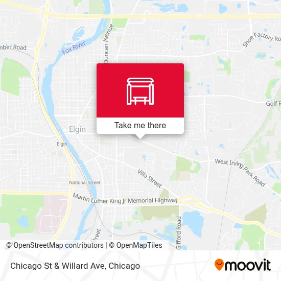 Chicago St & Willard Ave map