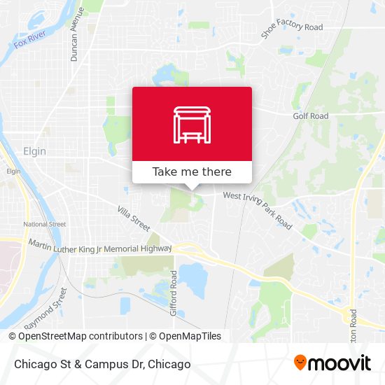 Mapa de Chicago St & Campus Dr