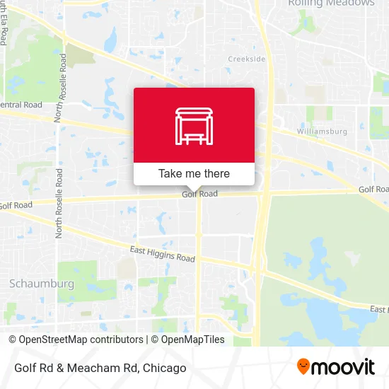 Golf Rd & Meacham Rd map