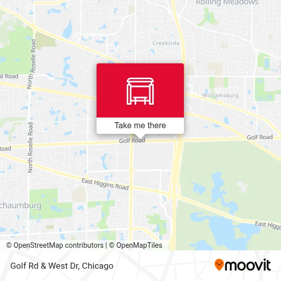 Golf Rd & West Dr map