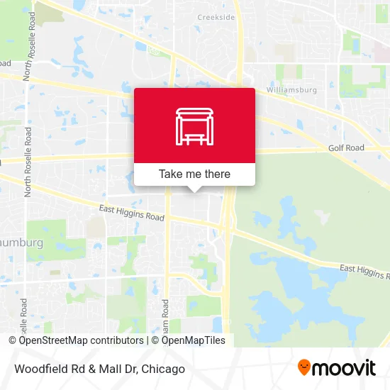 Woodfield Rd & Mall Dr map
