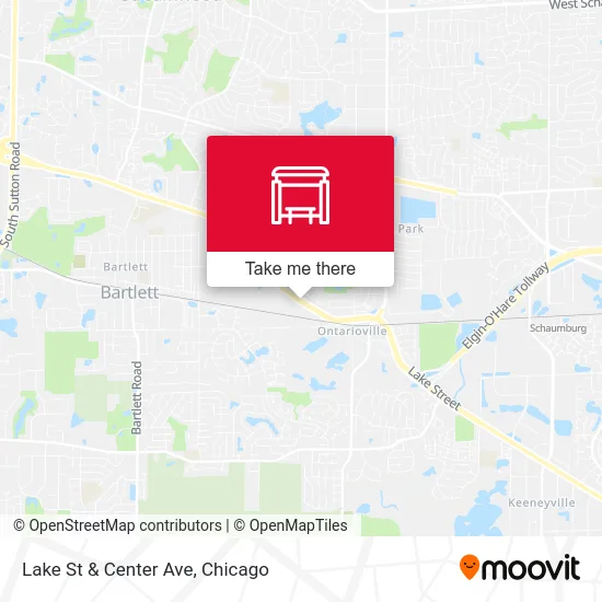 Lake St & Center Ave map