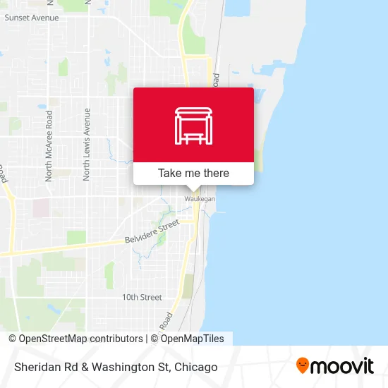 Sheridan Rd & Washington St map