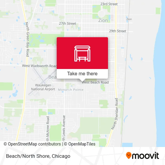 Beach/North Shore map